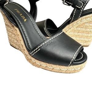 PRADA Sandals Wedge Espadrille